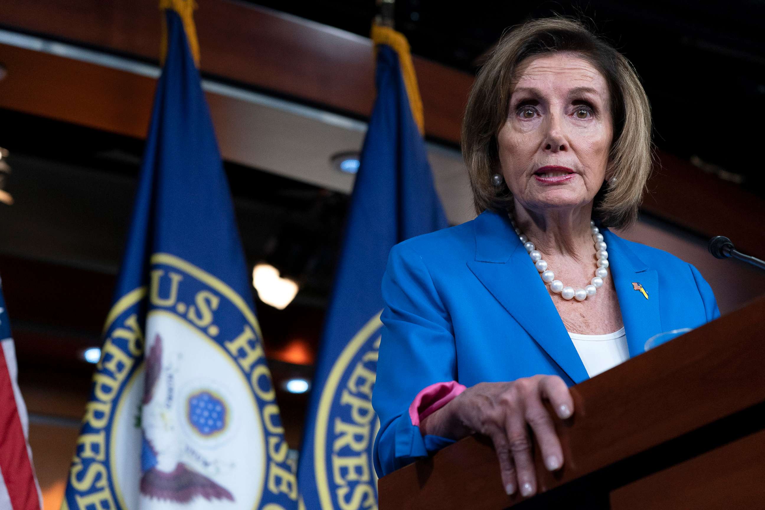 PHOTO: House Speaker Nancy Pelosi speaks during a news conference on Capitol Hill in Washington, Sept. 22, 2022.