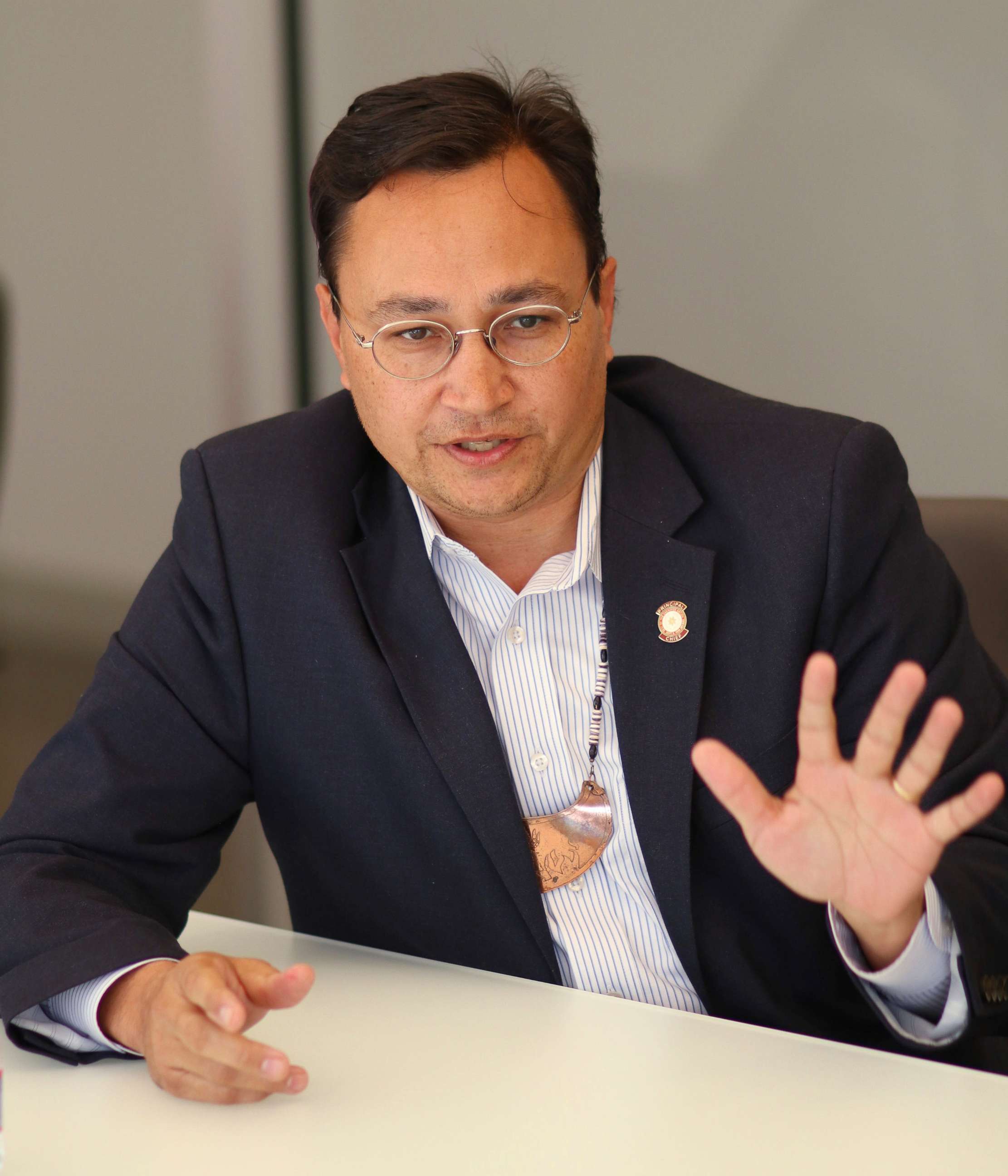 PHOTO: Chuck Hoskin Jr., principal chief of the Cherokee Nation. Leaders of the major tribes in Oklahoma meet with The Oklahoman editorial board in Oklahoma City, Okla., Oct. 17, 2019.