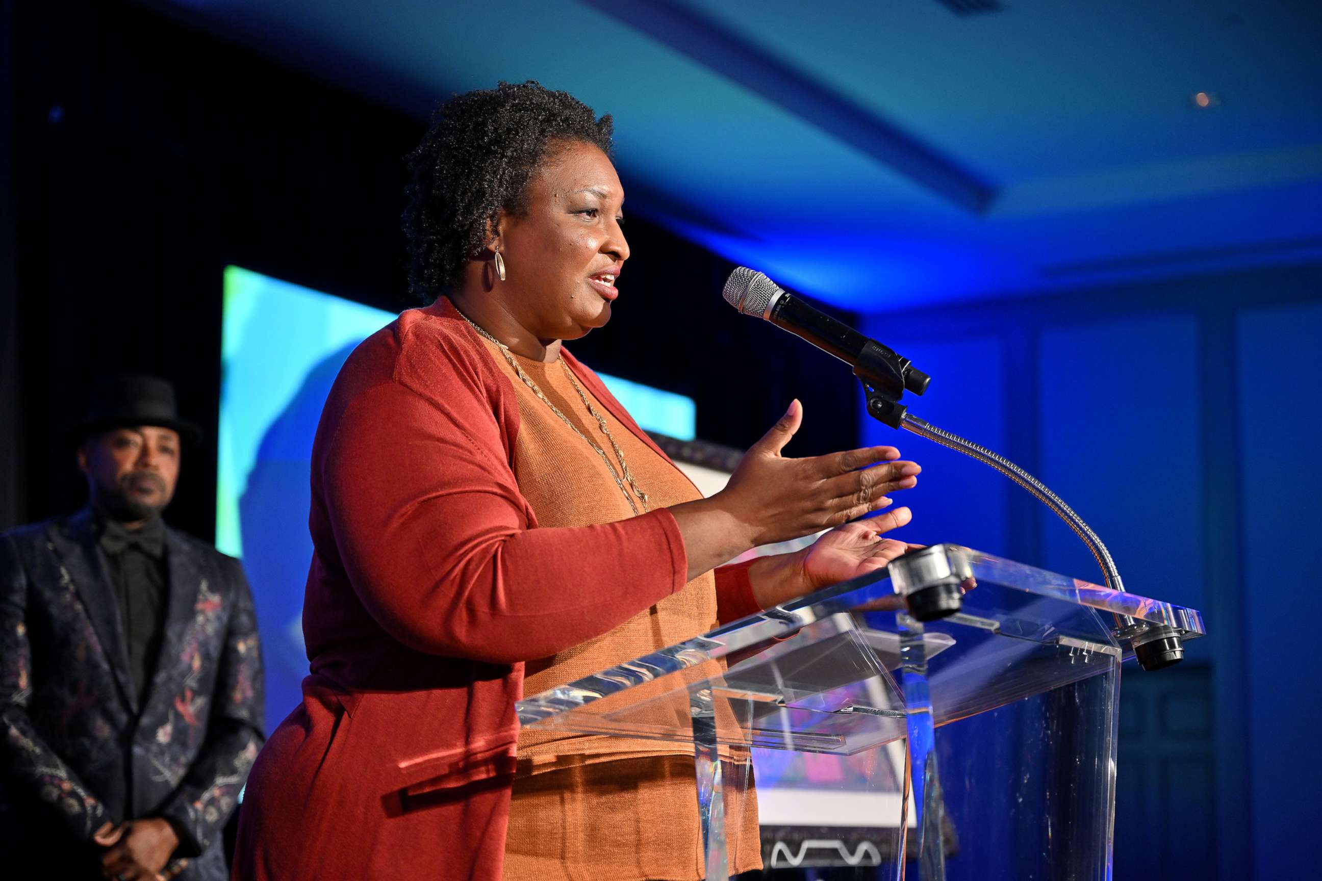 PHOTO: Stacey Abrams attends Jay "Jeezy" Jenkins' 2nd Annual Sno Ball Gala in Atlanta, Sept. 29, 2022.
