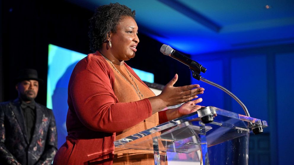 PHOTO: Stacey Abrams attends Jay "Jeezy" Jenkins' 2nd Annual Sno Ball Gala in Atlanta, Sept. 29, 2022.