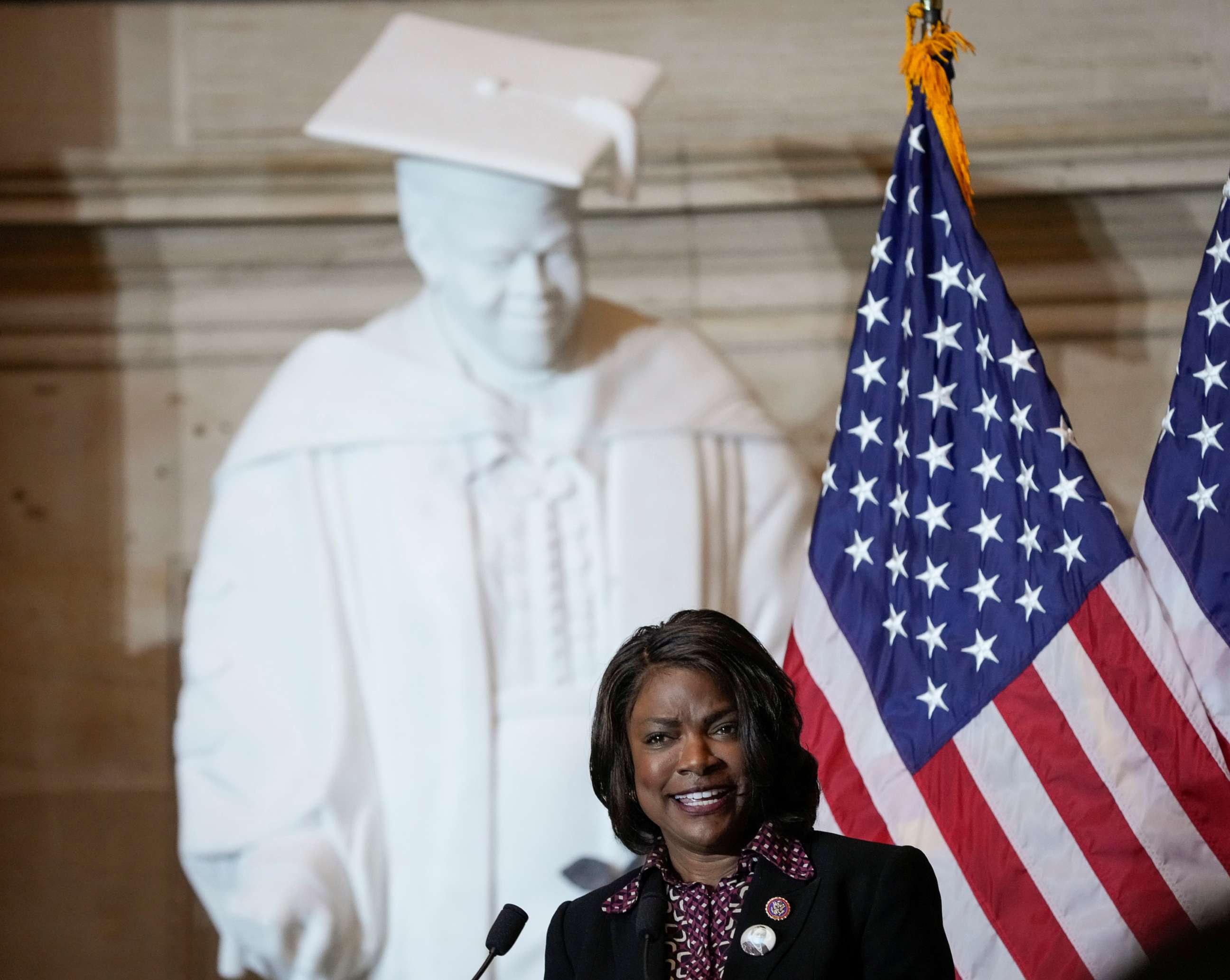 PHOTO: Congresswoman Val Demings speaks during a ceremony at the Capitol, July 13, 2022.