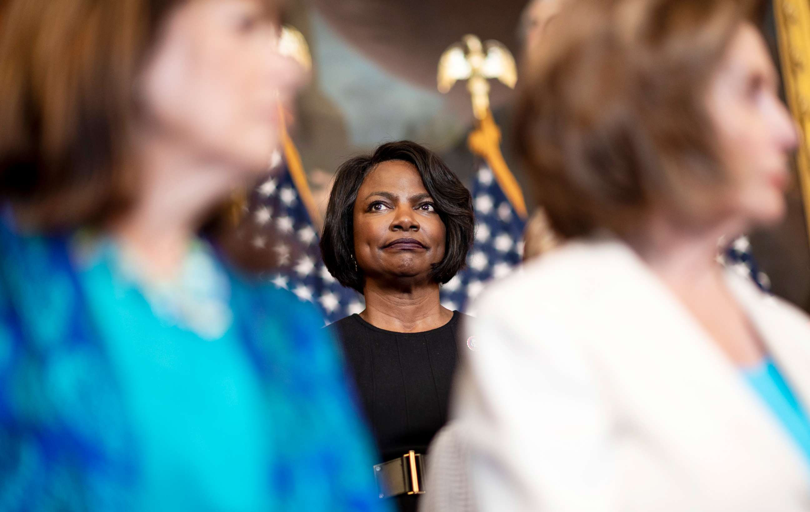 PHOTO: Rep. Val Demings attends a news conference in the Capitol in Washington, July 1, 2021.  