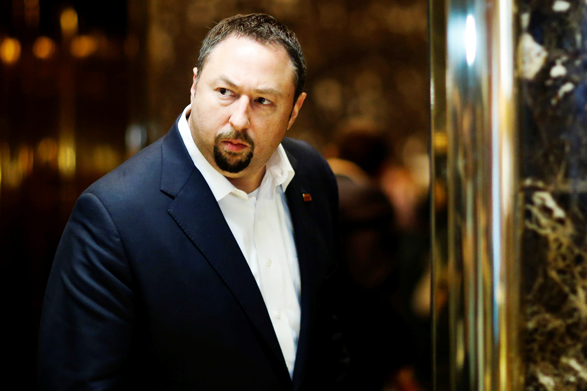 PHOTO: Jason Miller arrives at Trump Tower in New York, Nov. 13, 2016.