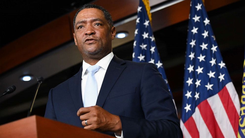 PHOTO: Rep. Cedric Richmond speaks during a news conference on Capitol Hill in Washington, D.C., July 1, 2020.