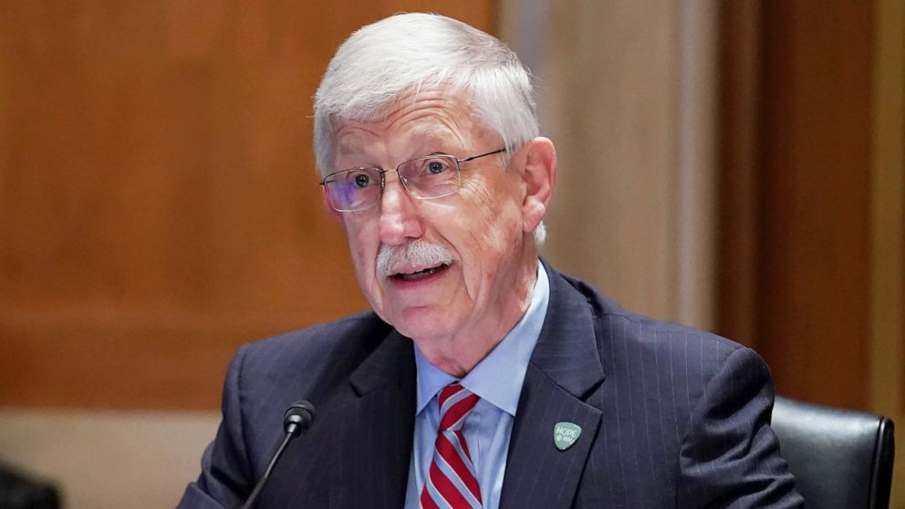 PHOTO: National Institutes of Health Director Dr. Francis Collins testify before a Senate Appropriations Subcommittee on Capitol Hill, May 26, 2021.