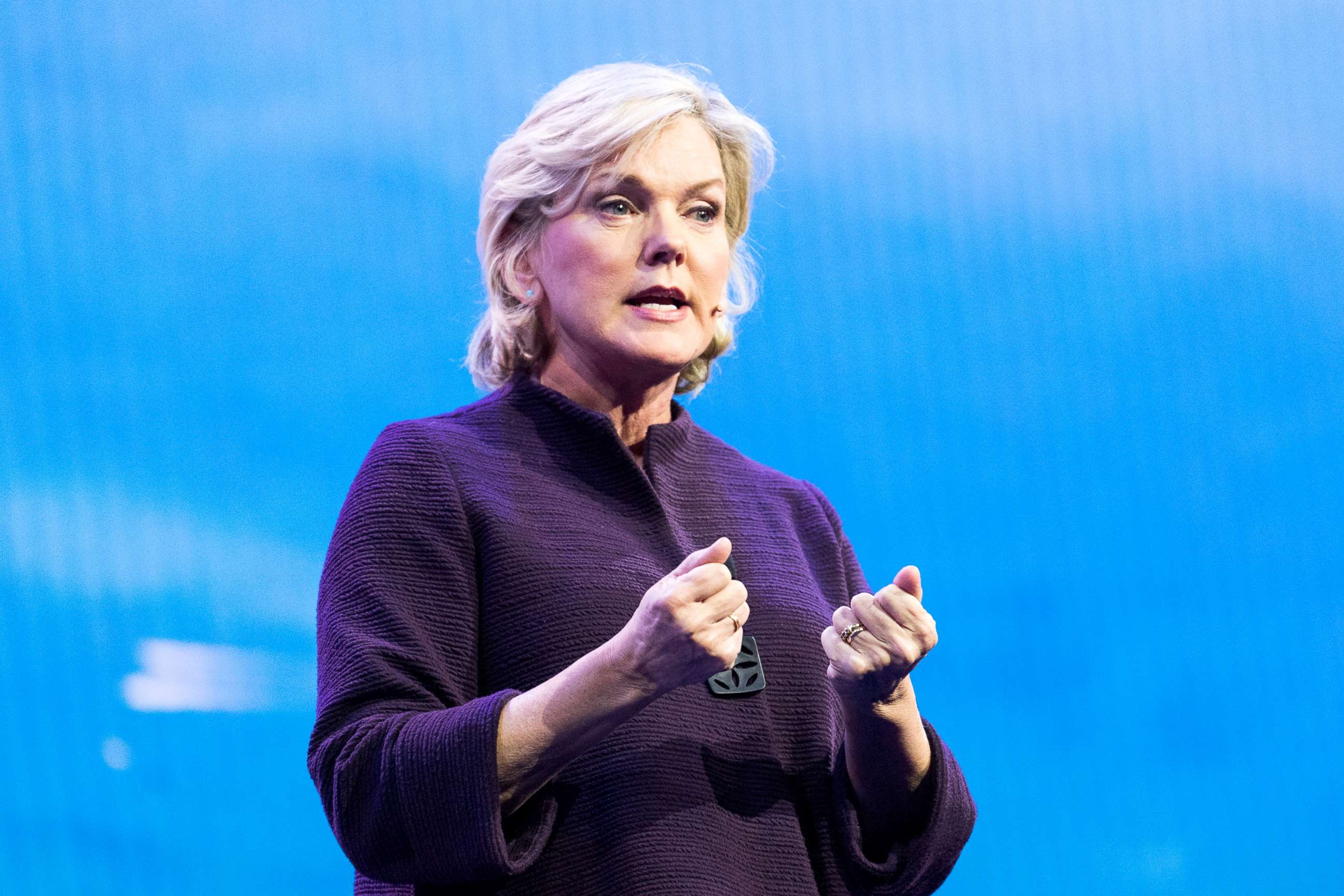 PHOTO: Jennifer Granholm, former Governor of Michigan, speaking at the American Israel Public Affairs Committee Policy Conference in Washington, April 3, 2018.