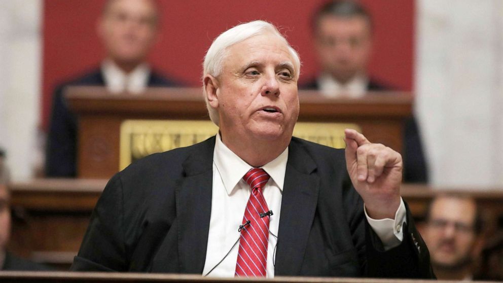 PHOTO: Governor Jim Justice delivers his annual State of the State address in the House Chambers at the state capitol, in Charleston, W.Va., Jan 8, 2020.