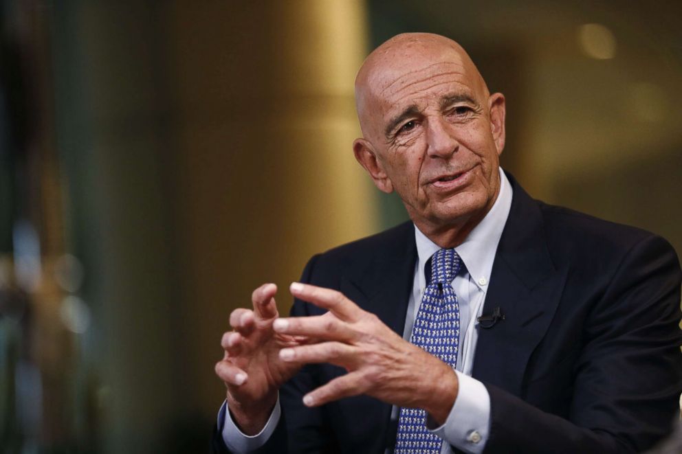 PHOTO: Tom Barrack, chairman of Colony NorthStar Inc., speaks during a Bloomberg Television interview at the Milken Institute Global Conference in Beverly Hills, Calif., May 1, 2018.
