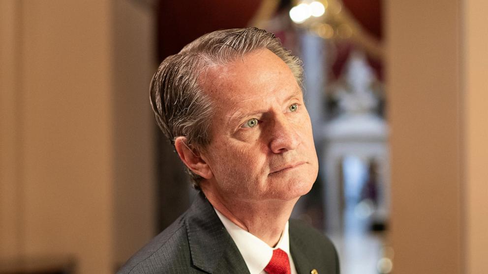 PHOTO: Rep. Tim Burchett waits to do a TV news interview in the U.S. Capitol on Dec. 18, 2024, in Washington, D.C.