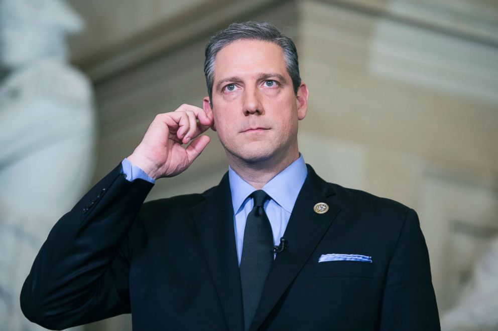 PHOTO: Rep. Tim Ryan in Statuary Hall before President Donald Trump's State of the Union address to a joint session of Congress in the House chamber, Jan. 30, 2018.
