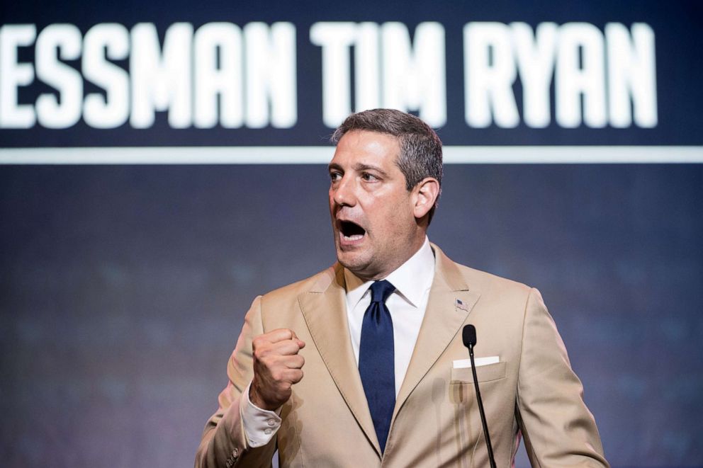 PHOTO: Rep. Tim Ryan speaks to the crowd during the 2019 South Carolina Democratic Party State Convention, June 22, 2019, in Columbia, South Carolina.