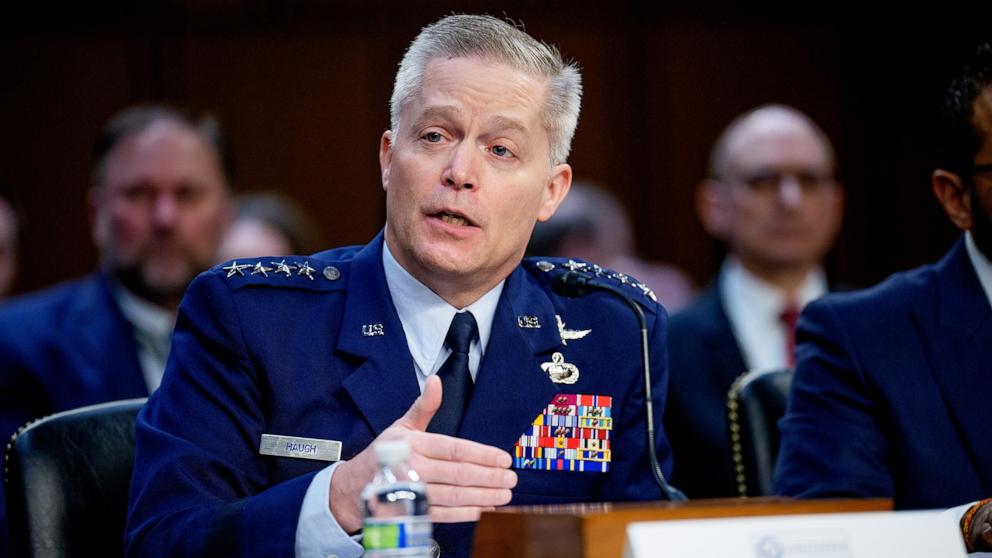 PHOTO: National Security Agency Director General Timothy Haugh speaks during a Senate Committee on Intelligence Hearing on March 25, 2025 in Washington, DC.