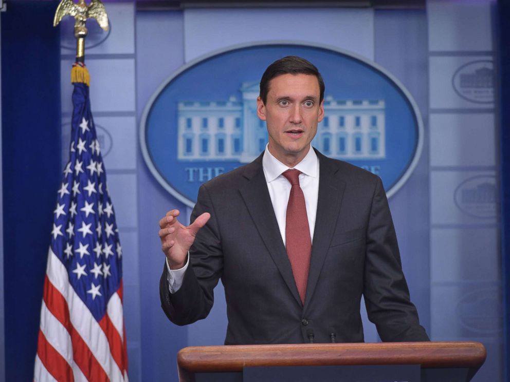 PHOTO: Homeland security advisor Tom Bossert speaks during a press conference in the Brady Briefing Room of the White House, Sept. 8, 2017, in Washington.