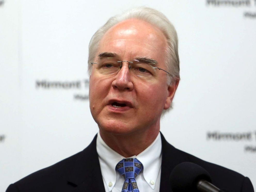 PHOTO: Health and Human Services Secretary Tom Price speaks at the Mirmont Treatment Center in Media, Pa., Sept. 15, 2017.