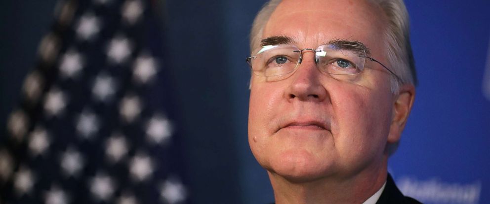 PHOTO: Former U.S. Heath and Human Services Secretary Tom Price participated in an event to promote the flu vaccine at the National Press Club Sept. 28, 2017 in Washington, DC.