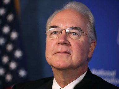 PHOTO: Former U.S. Heath and Human Services Secretary Tom Price participated in an event to promote the flu vaccine at the National Press Club Sept. 28, 2017 in Washington, DC.