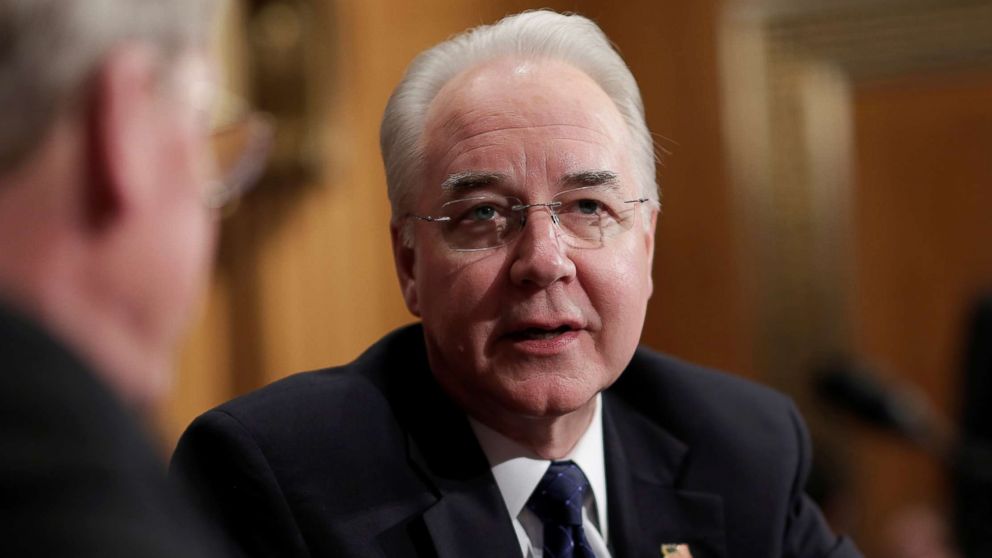  Tom Price speaks before testifying to the Senate Health, Education, Labor and Pensions Committee on his nomination to be Health and Human Services secretary in Washington, Jan. 18, 2017.
					