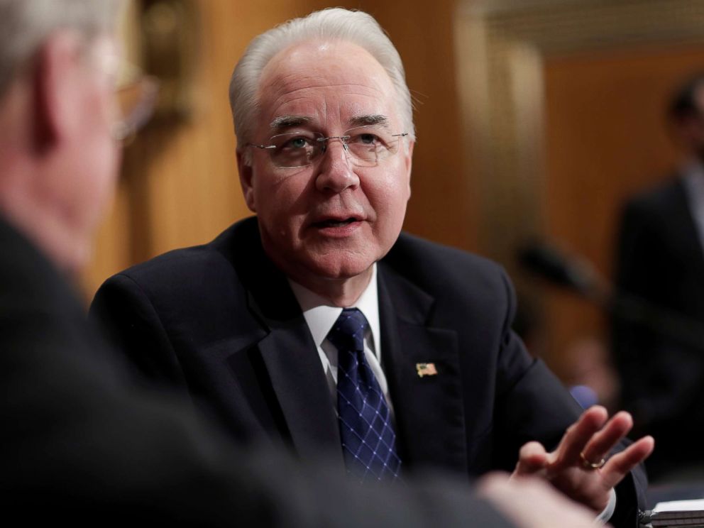 PHOTO: Tom Price speaks before testifying to the Senate Health, Education, Labor and Pensions Committee on his nomination to be Health and Human Services secretary in Washington, Jan. 18, 2017.