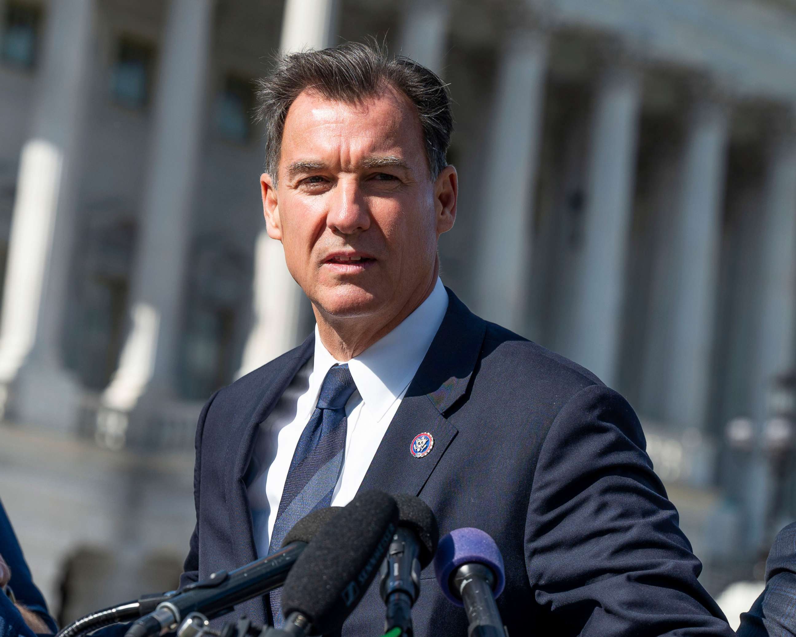 PHOTO: In this Oct. 26, 2021, file photo, Rep. Tom Suozzi speaks at a press conference in Washington, D.C.