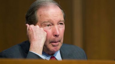 PHOTO: Sen. Tom Udall speaks during a Senate Transportation subcommittee hearing on on Capitol Hill, March 27, 2019, in Washington.