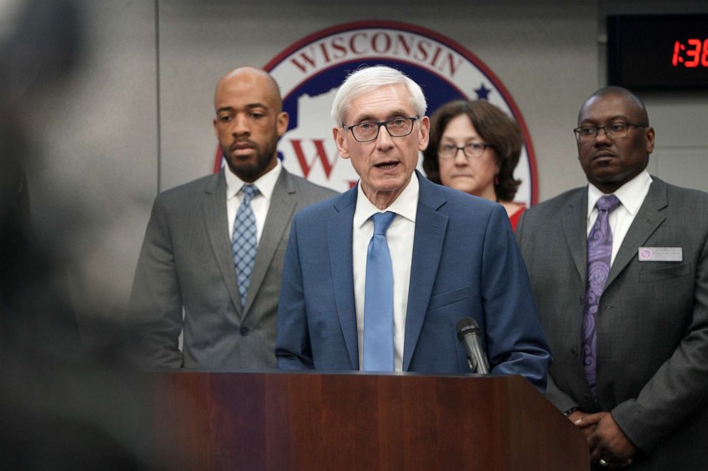 PHOTO: Gov. Tony Evers declares a public health emergency, March 12, 2020, in response to a growing number of cases of COVID-19., in Wisconsin.