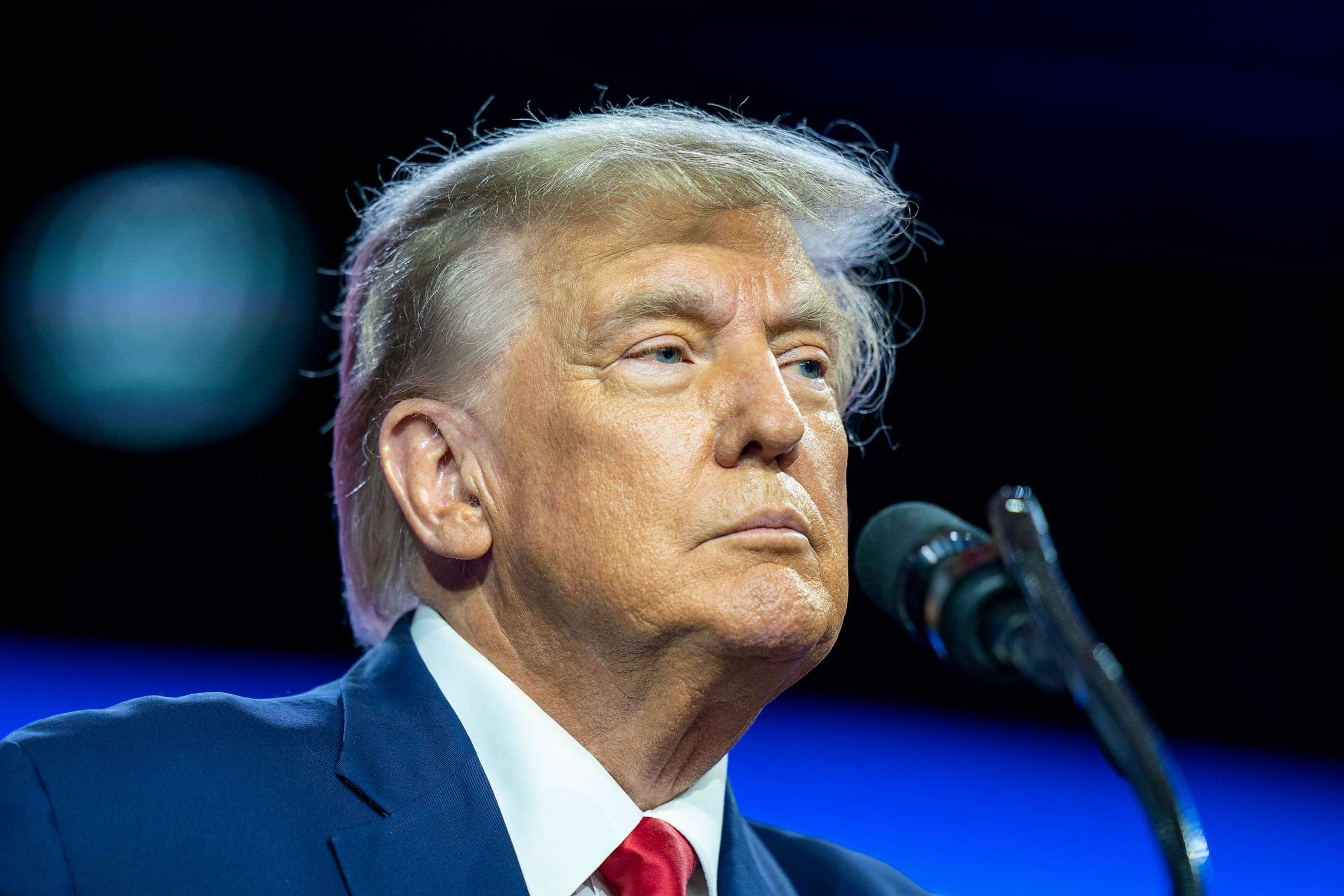 PHOTO: Former President Donald Trump speaks at the Conservative Political Action Conference, CPAC 2023, March 4, 2023, at National Harbor in Oxon Hill, Md.