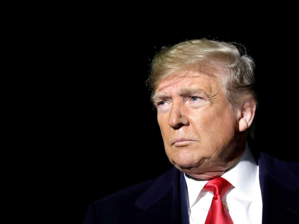 PHOTO: President Donald Trump speaks to the media on the South Lawn of the White House before his departure to New York, Nov. 2, 2019. 