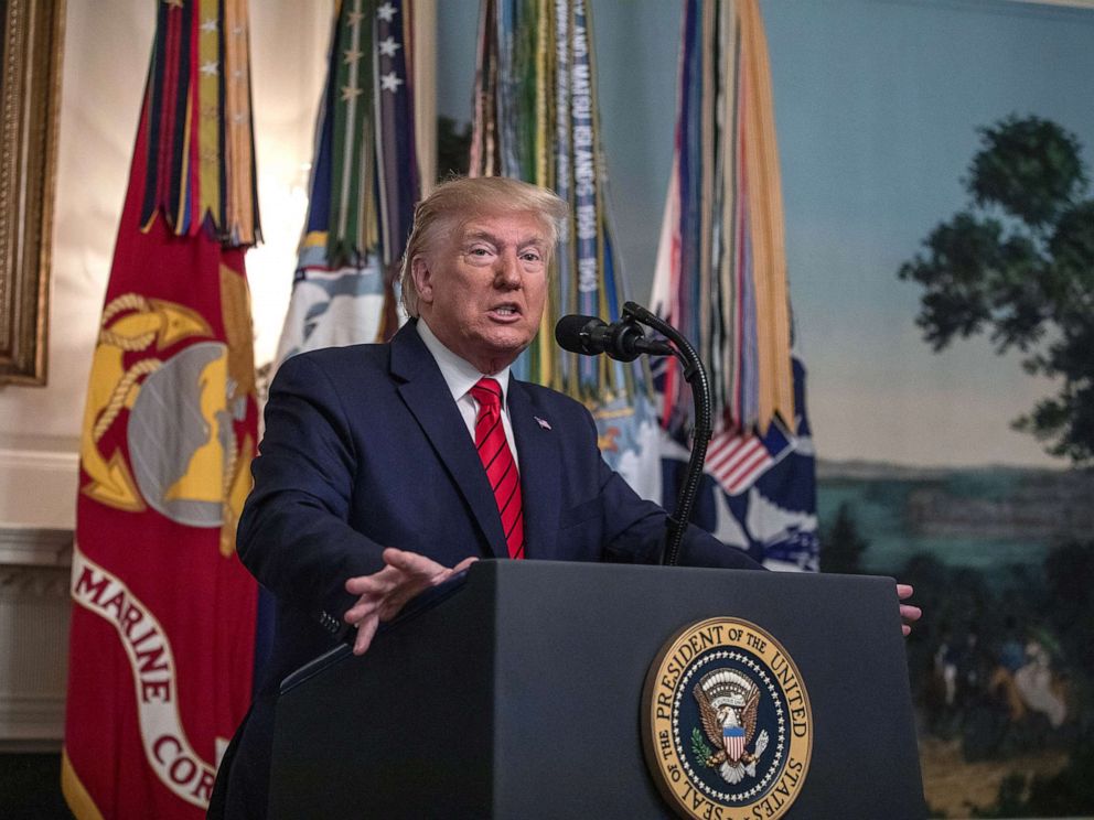 Image result for images of President Trump says he is considering releasing footage of the raid which killed ISIS leader, Al-Baghdadi