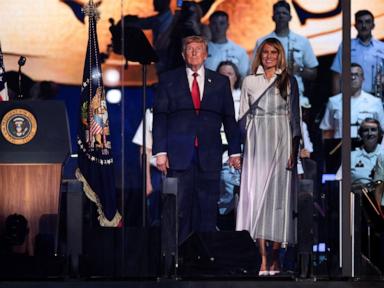 Trump makes speech hours after storms delay July Fourth show