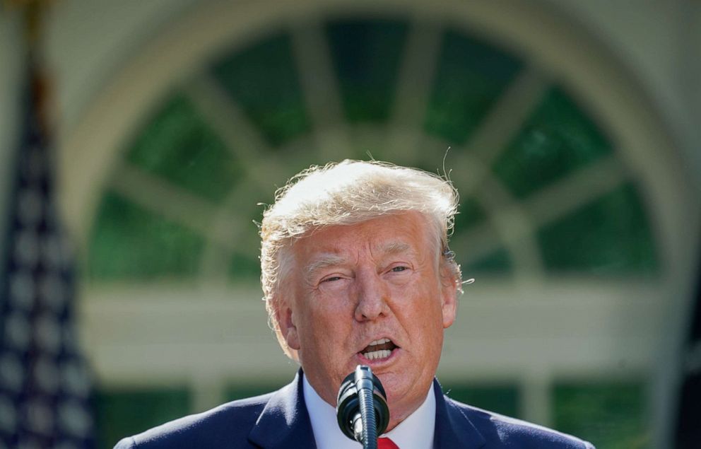 PHOTO: President Donald Trump speaks during an event to officially launch the United States Space Command in the Rose Garden of the White House, Aug. 29, 2019. 