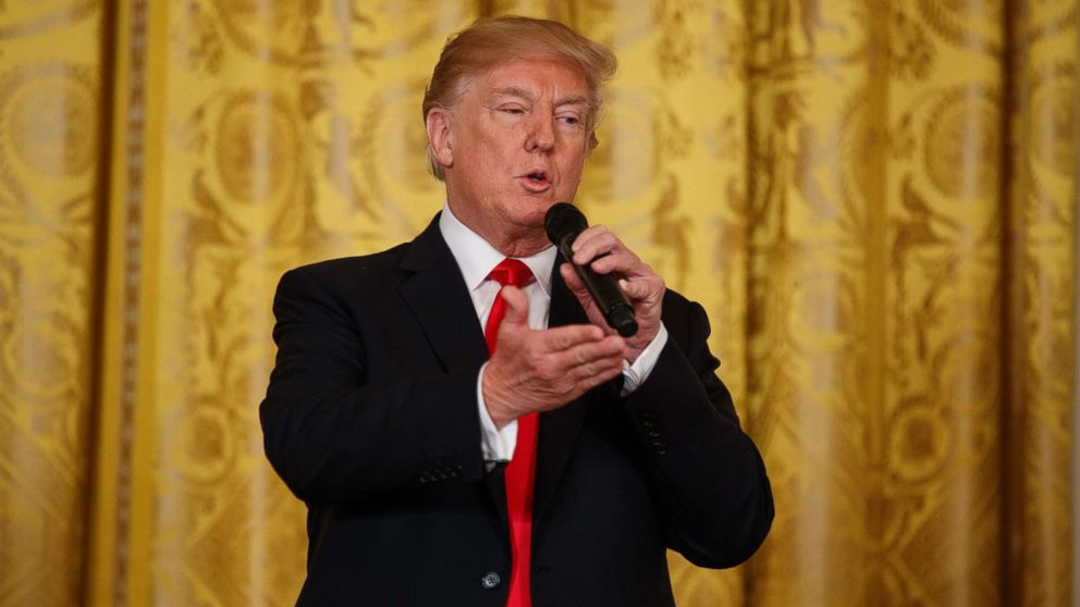 Donald Trump speaks during the White House Opioid Summit in the East Room of the White House, March 1, 2018.