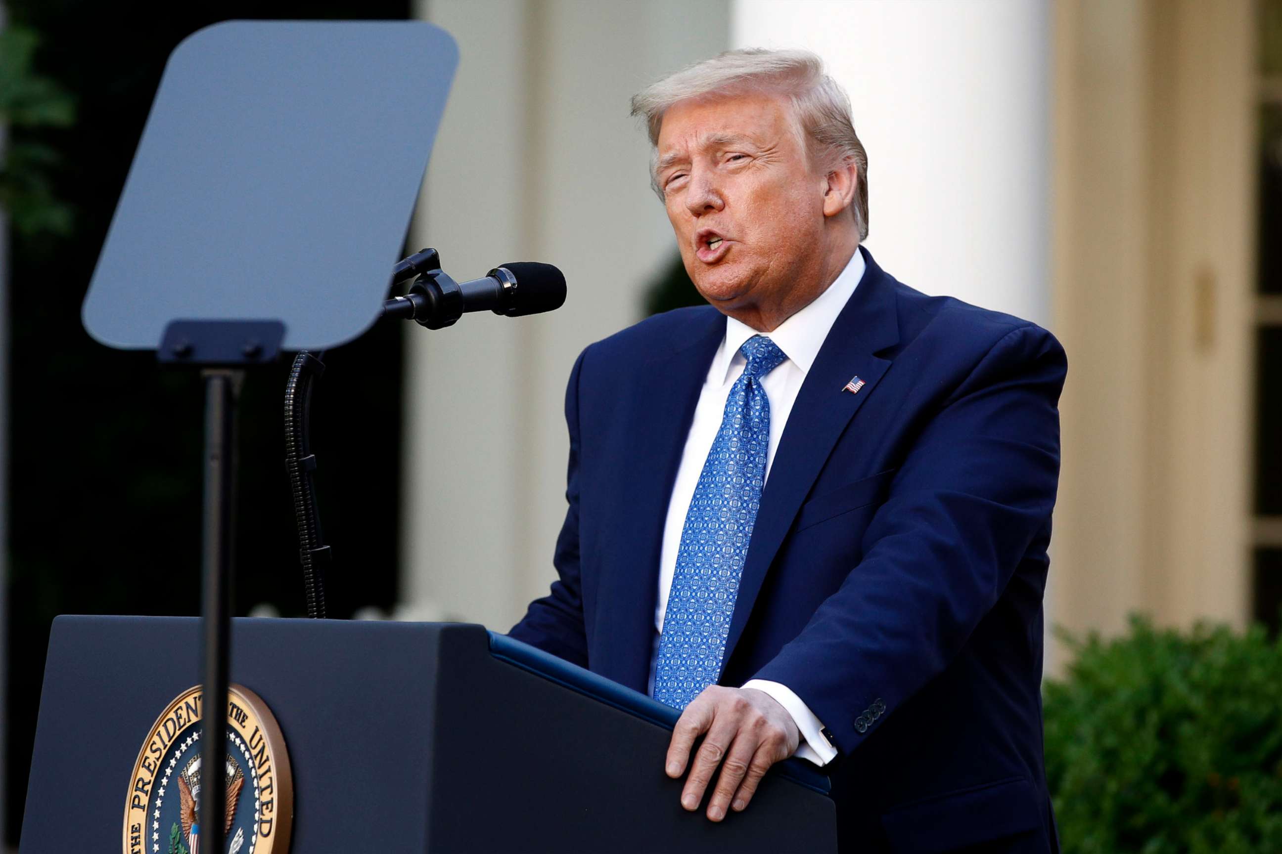 PHOTO: President Donald Trump speaks in the Rose Garden of the White House, June 1, 2020.