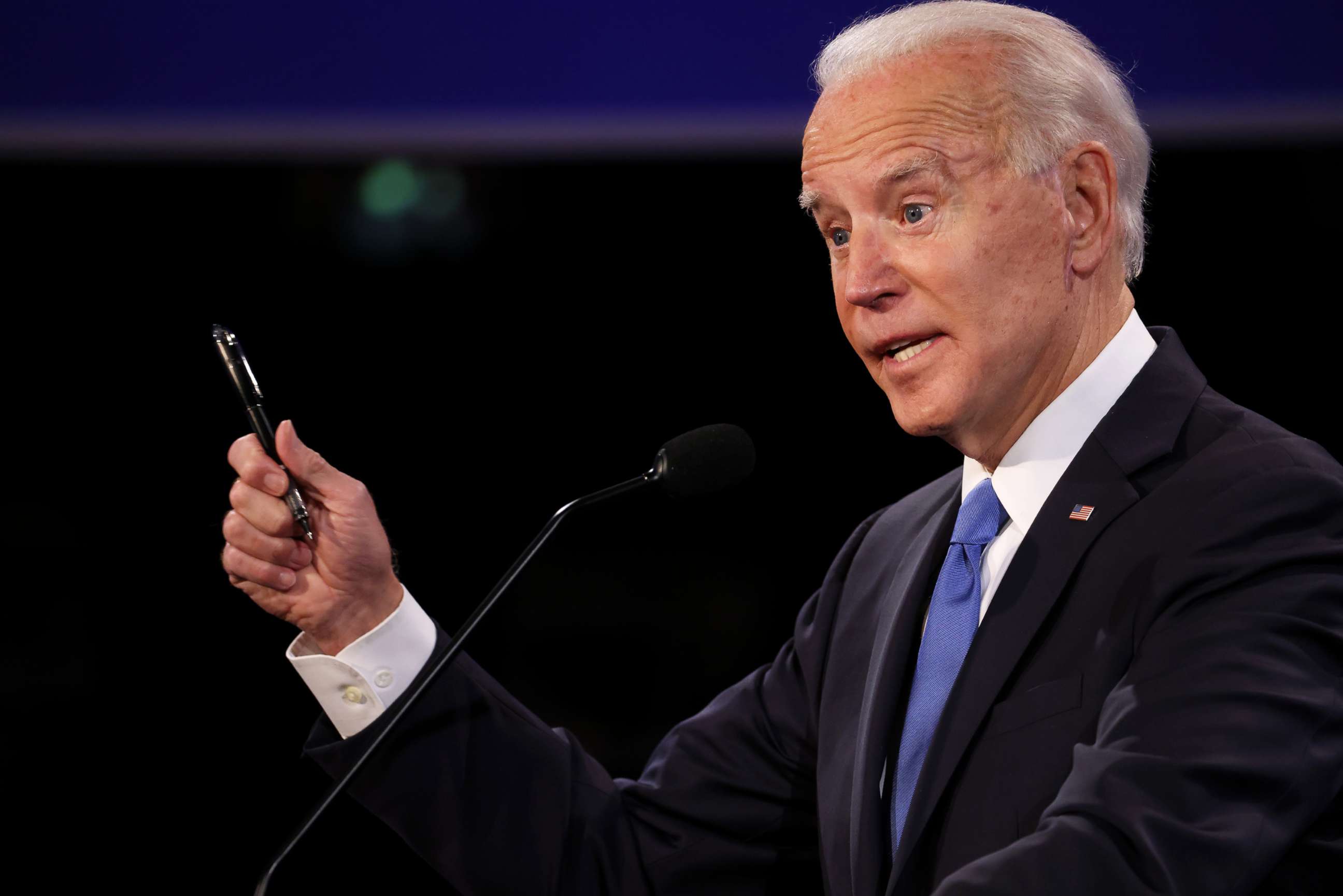 PHOTO: Democratic presidential nominee Joe Biden participates in the final presidential debate on Oct. 22, 2020, in Nashville, Tenn.