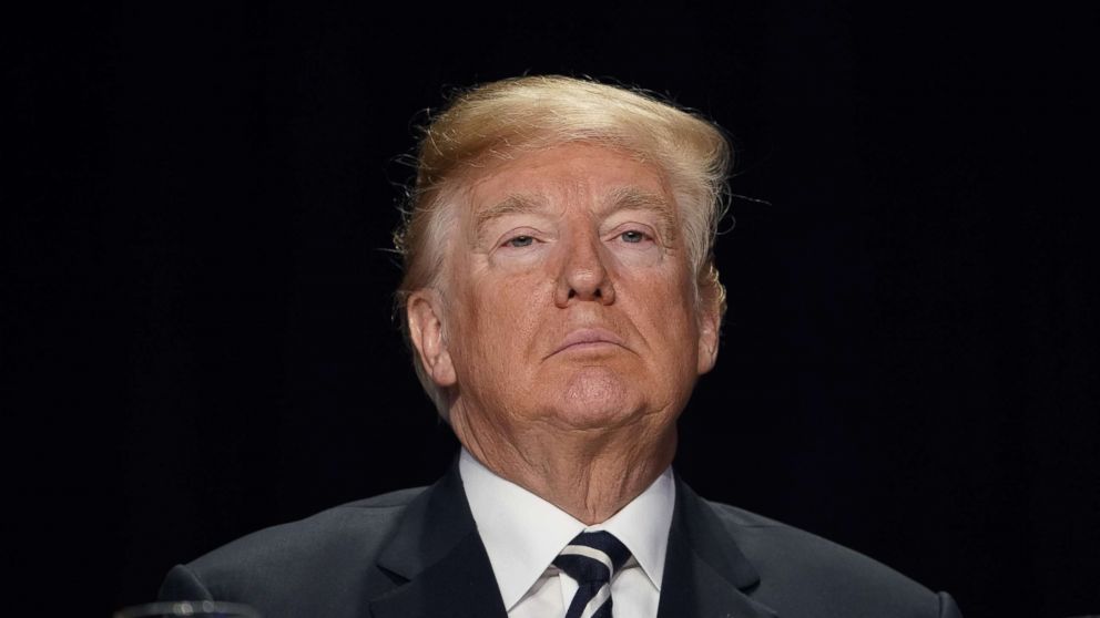 President Donald Trump arrives to speak during the National Prayer Breakfast at a hotel in Washington, D.C., Feb. 8, 2018.