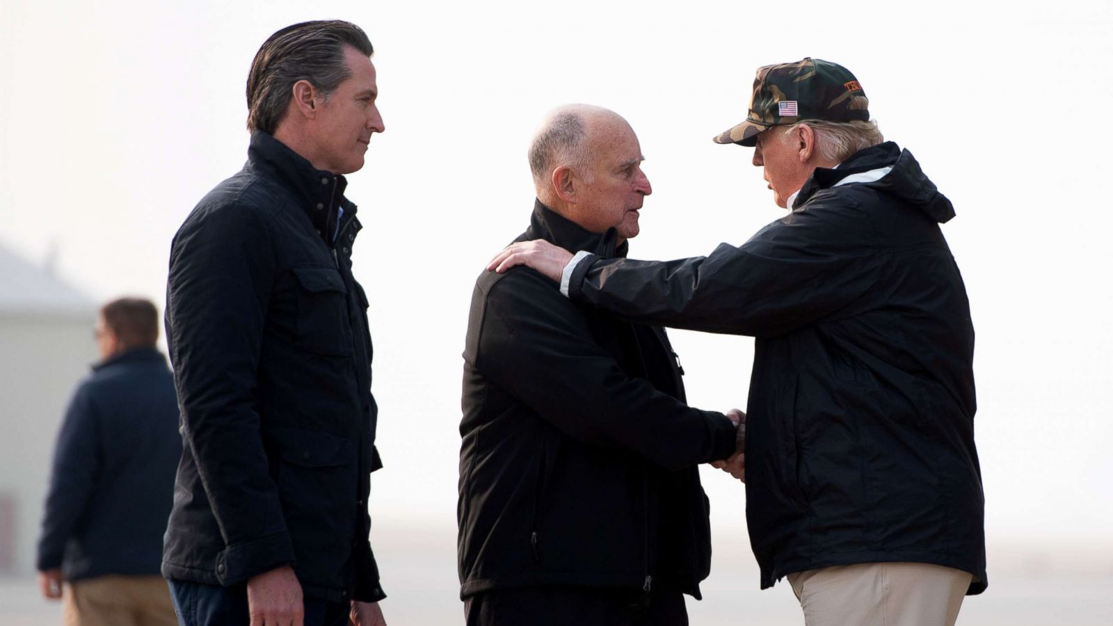 Image result for President Trump arrives in California to survey wildfire damage