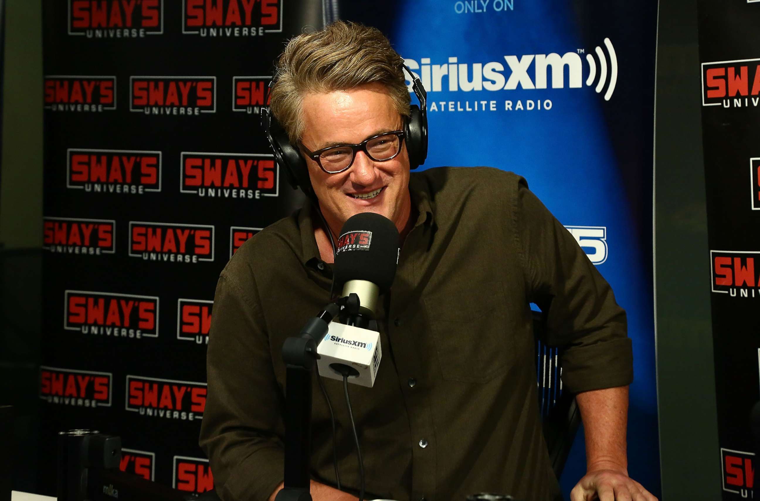 PHOTO: Host of MSNBC's "Morning Joe", Joe Scarborough visits 'Sway in the Morning' at SiriusXM Studios on August 2, 2017 in New York City.