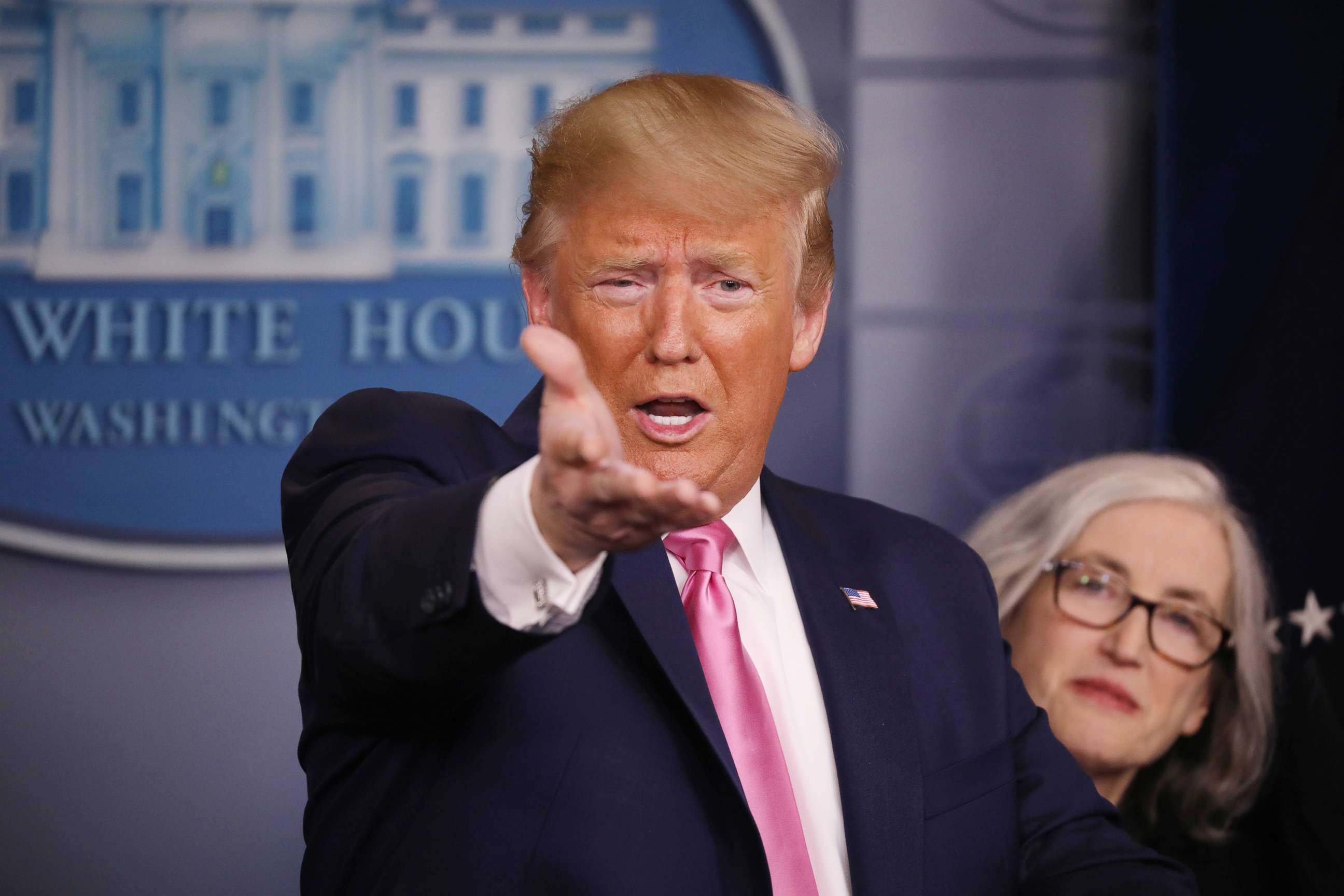 PHOTO:  President Donald Trump holds a press conference announcing U.S. Vice President Mike Pence to lead the effort combating the spread of the coronavirus in Washington, Feb. 26, 2020.