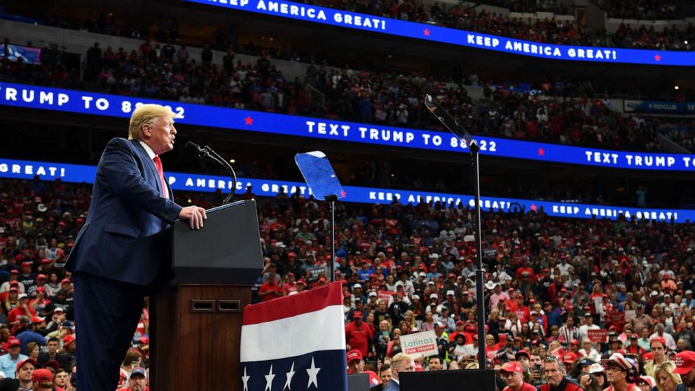 Trump Rally Dallas Trump focuses on House Democrats at Dallas campaign rally - ABC7 Los ...