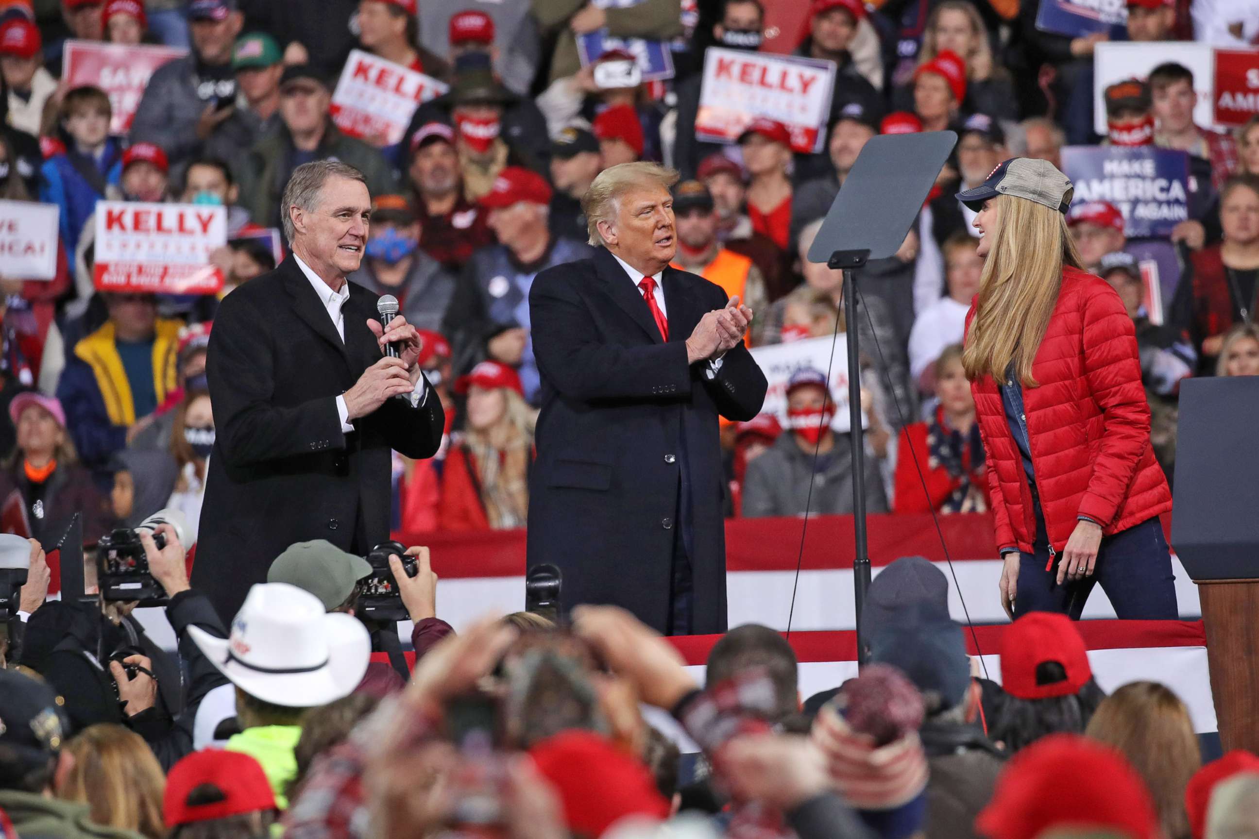 PHOTO: President Donald Trump attends a rally in support of Sen. David Perdue and Sen. Kelly Loeffler on Dec. 5, 2020 in Valdosta, Ga.