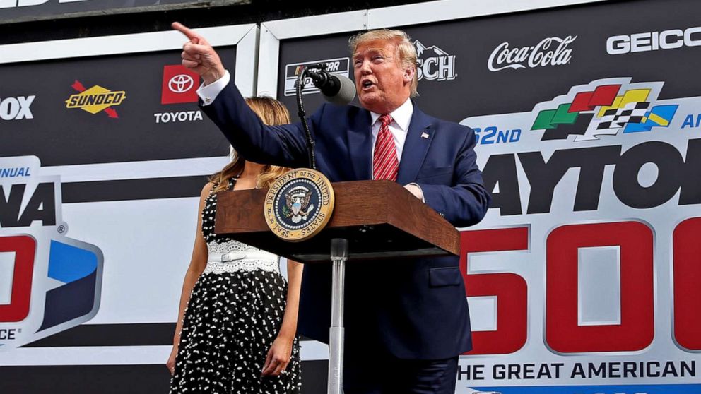 Trump is the second president to make an appearance at the Daytona 500; President George W. Bush was the first in 2004.