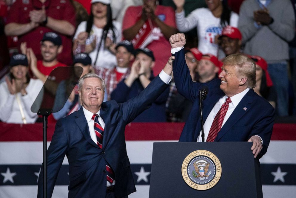 PHOTO: President Donald J. Trump holds campaign rally in South Carolina, North Charleston,  in Feb. 28, 2020.