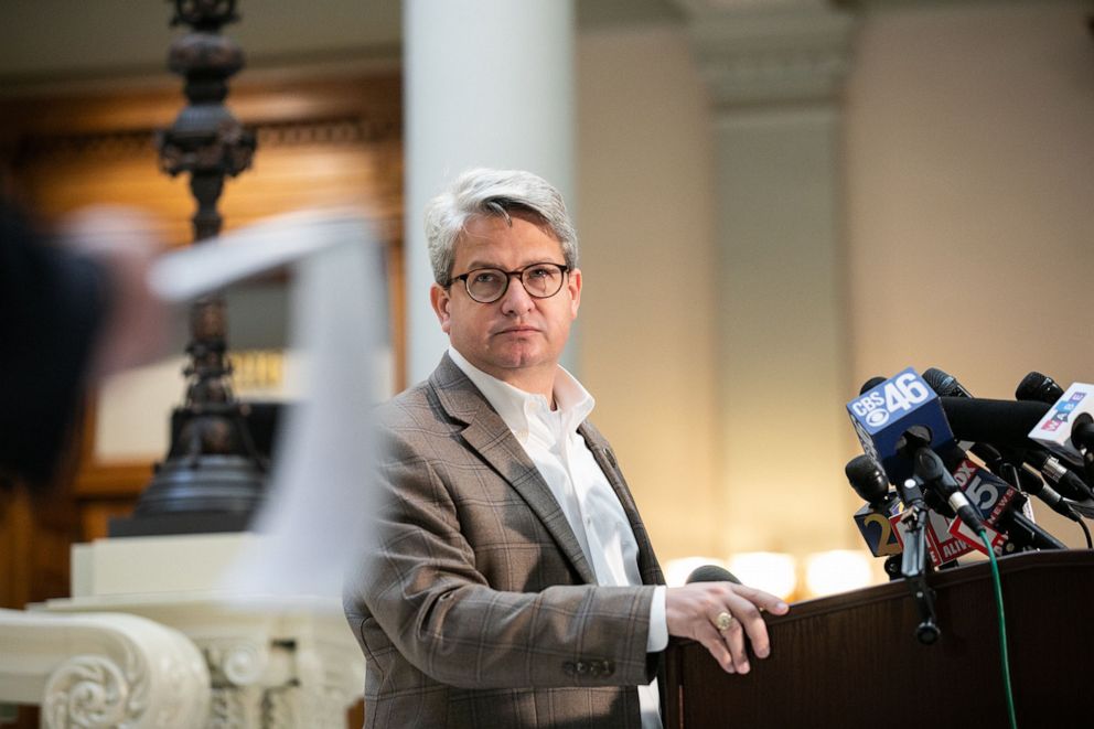 PHOTO: Gabriel Sterling, Voting Systems Manager for the Georgia Secretary of State's office, answers questions during a press conference on the status of ballot counting in Atlanta, Nov. 6, 2020.