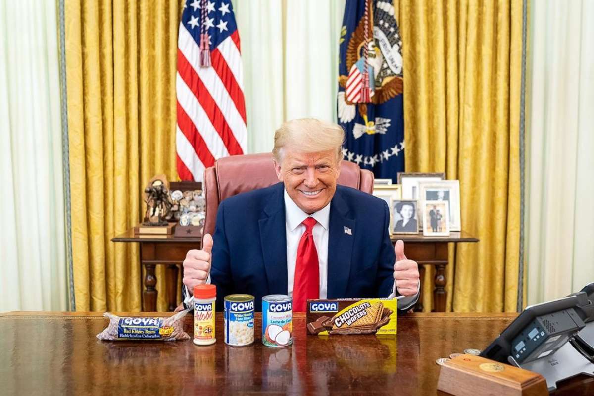 PHOTO: President Donald Trump posted this photo with Goya products to his Instagram account, July 15, 2020.