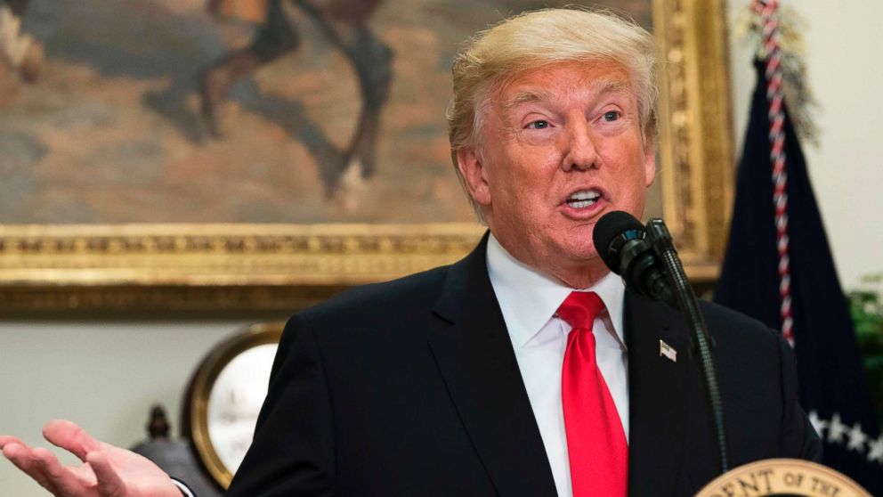 President Donald Trump speaks during at a "Made in America Week" event in the Roosevelt Room of the White House, July 20, 2017.