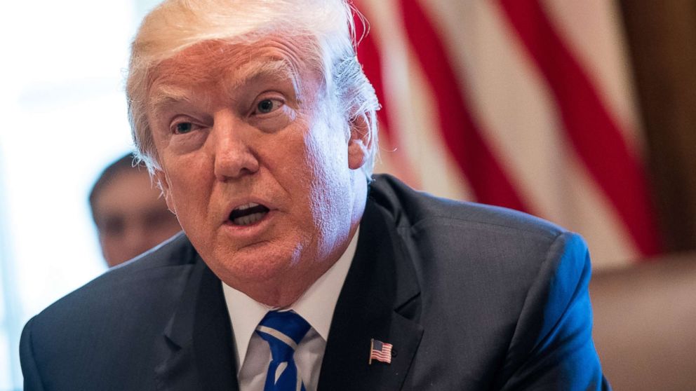 President Donald Trump speaks to the media during a cabinet meeting at the White House, Nov. 20, 2017.