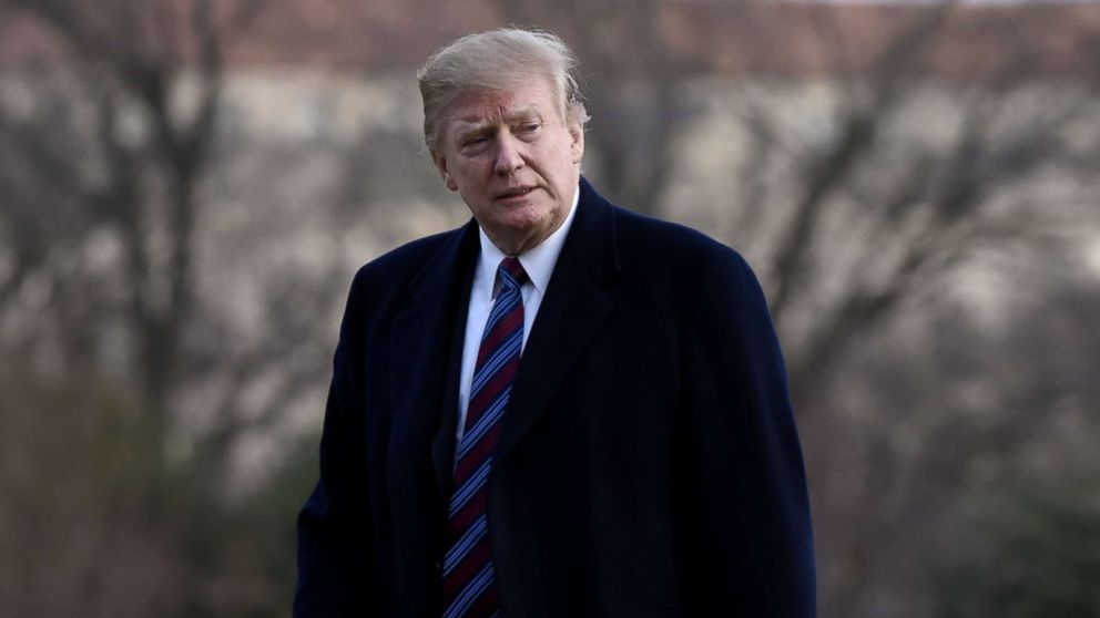 PHOTO: President Donald Trump returns to the White House after receiving his annual physical exam at Walter Reed National Military Medical Center, Feb. 8, 2019. 
