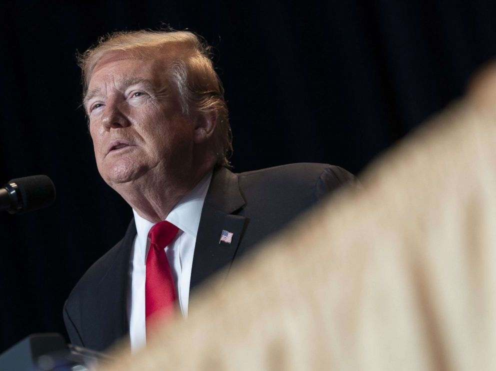 PHOTO: President Donald Trump attends the 2019 National Prayer Breakfast, Feb. 7, 2019, in Washington, D.C.