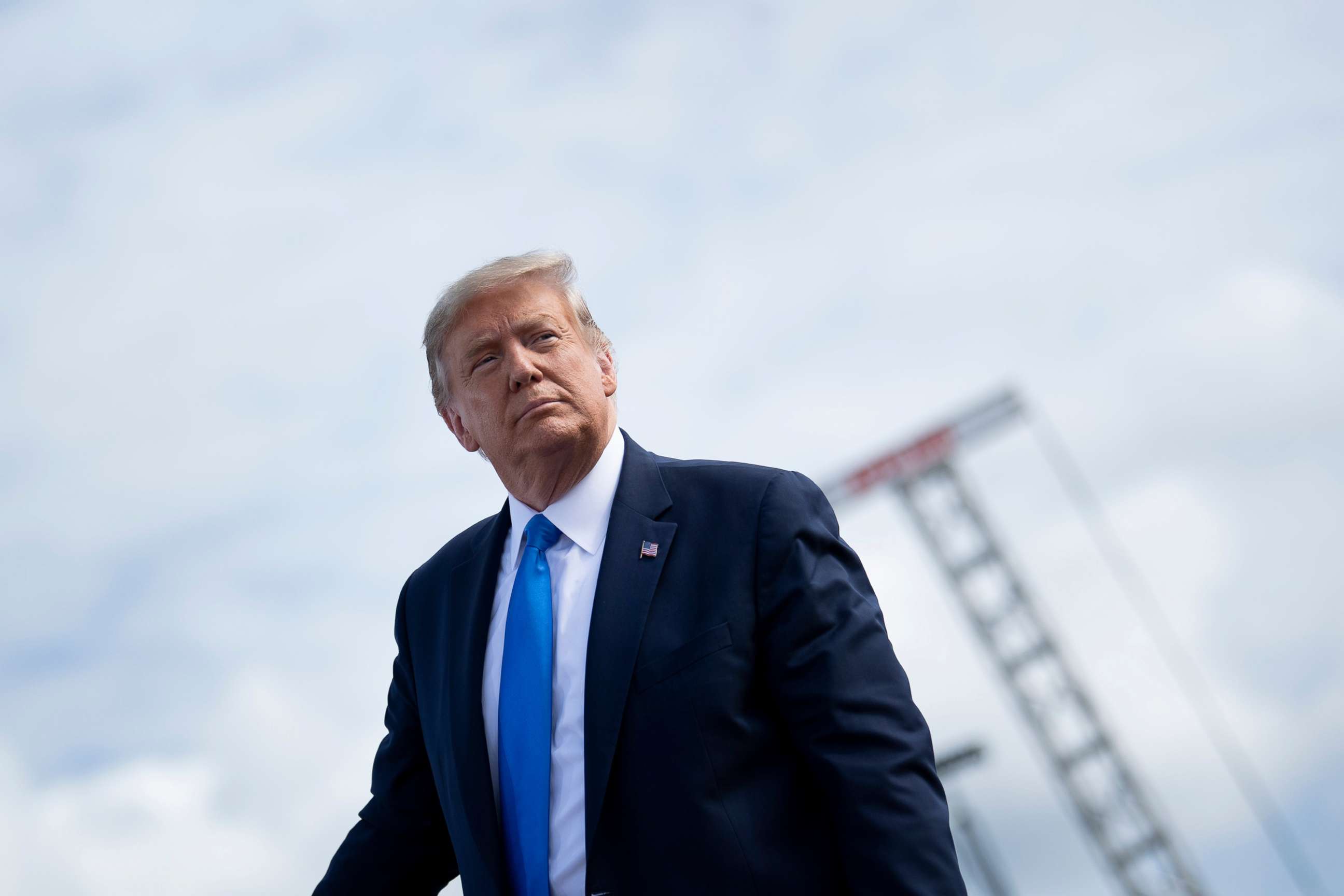 PHOTO: President Donald Trump speaks at a "Make America Great Again" rally on Oct.15, 2020, in Greenville, NC.