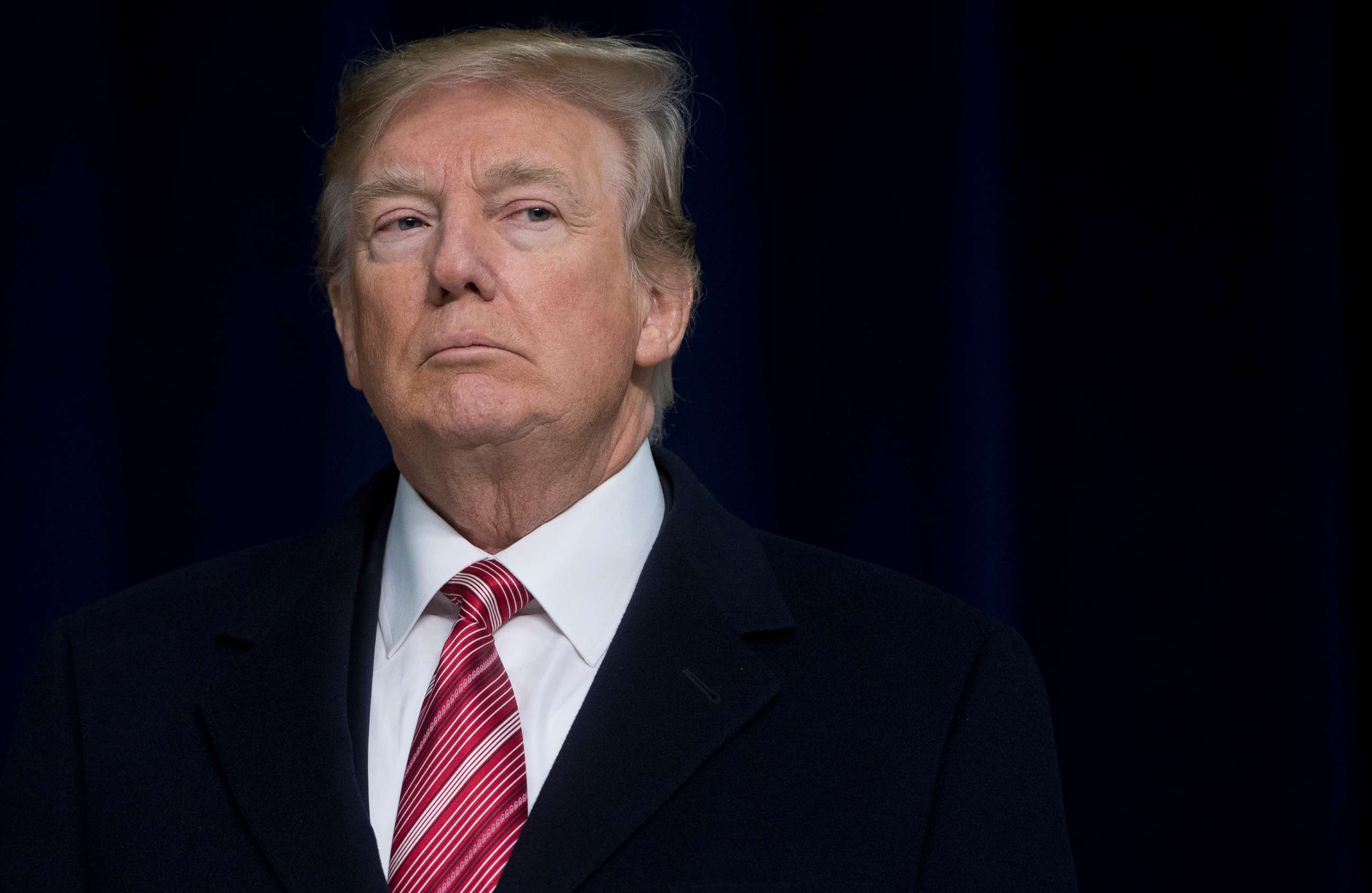 PHOTO: President Donald Trump speaks during a retreat with Republican lawmakers at Camp David in Thurmont, Md., Jan. 6, 2018.