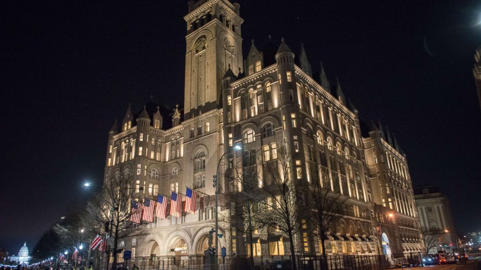 A view outside Trump International Hotel Washington, D.C. Jan. 19, 2017